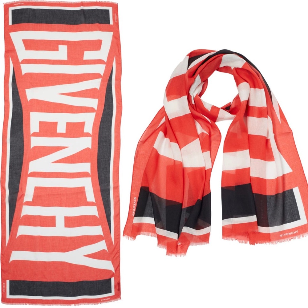 Givenchy big logo oblong scarf